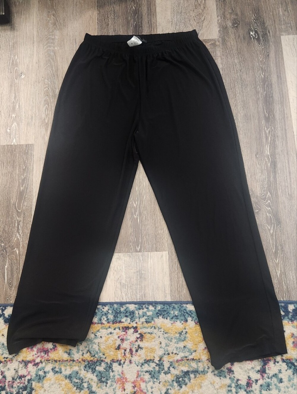 Y2k Black Elastic Waist Pants Sz Med